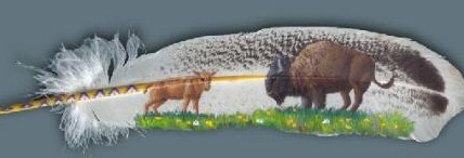Peinture sur plume 