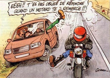 Merci aux motards.