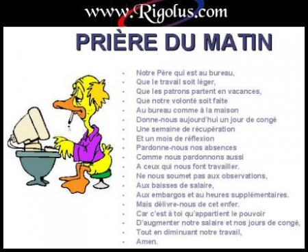 La pri�re du matin